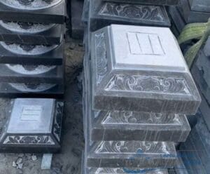Chân tảng đá vuông kê cột nhà bền đẹp
