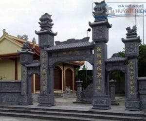 Cổng đá đẹp nguyên khối chạm khắc tinh xảo