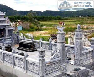 cổng đá khu lăng mộ gia tộc đẹp