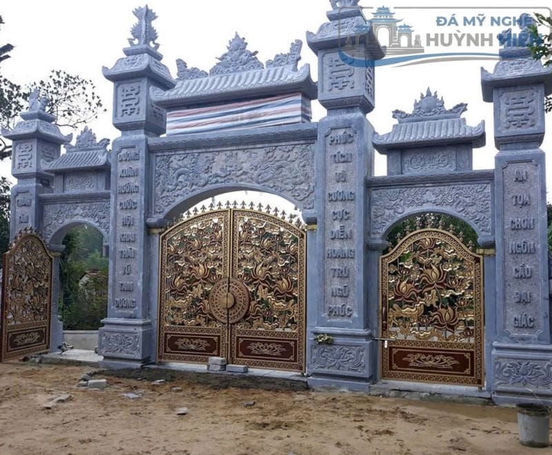 Mẫu cổng đá phong thủy mang lại tài lộc bình an