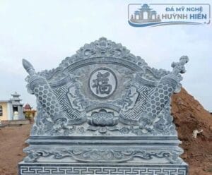 cuốn thư đá chữ Hán phong thủy cổ điển