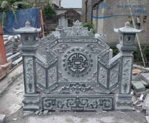 cuốn thư đá chạm khắc thủ công tinh xảo
