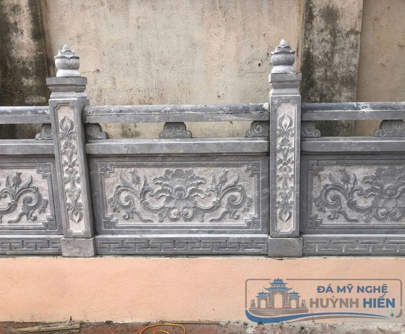 Lan can đá ngoài trời kích thước chuẩn, bền đẹp