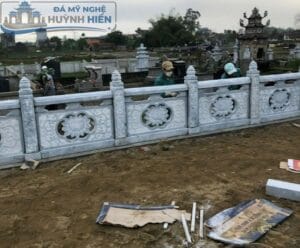 lan can đá tự nhiên chạm khắc hoa văn đẹp cao cấp