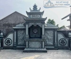 Lăng thờ đá xanh tự nhiên nguyên khối