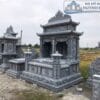 Mộ đá đôi xanh đen nguyên khối mộ đá đôi xanh đen nguyên khối