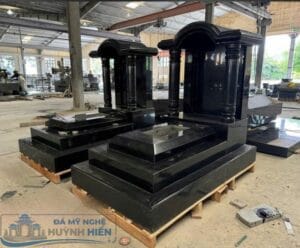 Mộ đá granite đen cao cấp sang trọng