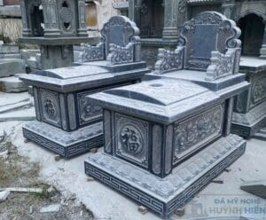 Mẫu mộ đá không mái đơn giản hiện đại