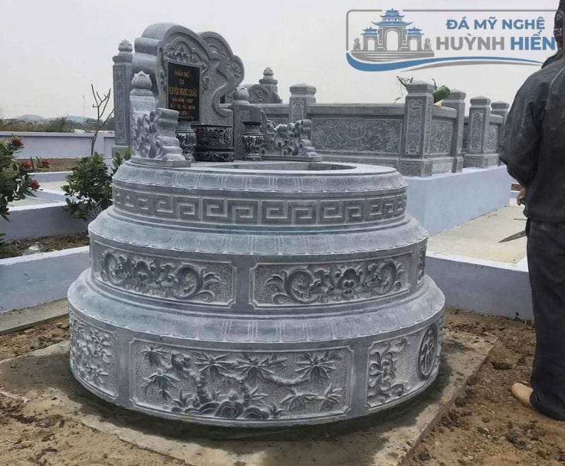 công trình mộ đá tại TP Cà Mau thực tế