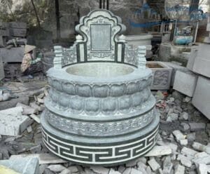 Mộ đá tròn đẹp cho khu nghĩa trang gia đình
