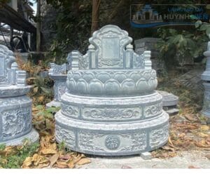 Thiết kế mộ đá tròn đẹp cho khu lăng mộ gia đình
