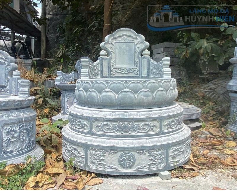 thiet-ke-mo-da-tron-khu-lang-mo Thiết kế mộ đá tròn đẹp cho khu lăng mộ gia đình
