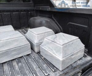 Chân cột đá vuông cao cấp cho công trình chuẩn phong thủy