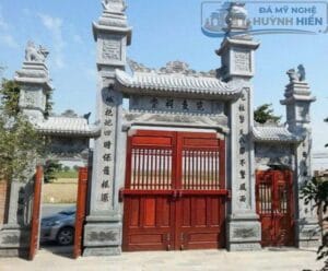 Cổng đá nhà thờ họ bằng đá tự nhiên
