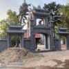 Cổng tam quan nhà thờ họ bằng đá đẹp