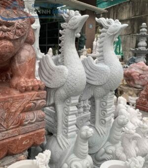 Hạc đá tự nhiên đẹp chế tác thủ công